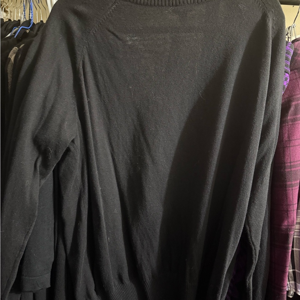 Torrid Black and Silver Reversible Sequin Heart Pullover - Picture 8 of 9